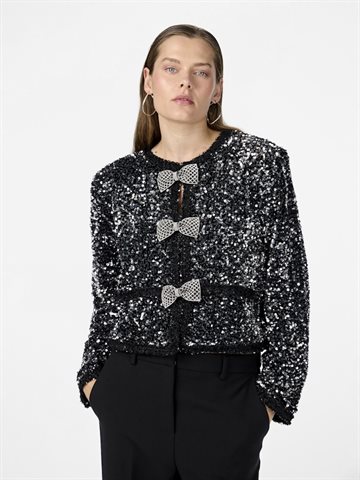 YAS BOW JACKET BLACK - 26036114